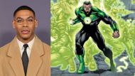 Aaron Pierre attends Vanity Fair and Instagram's Vanities (Images via Getty/John Stewart and DC Comics)
